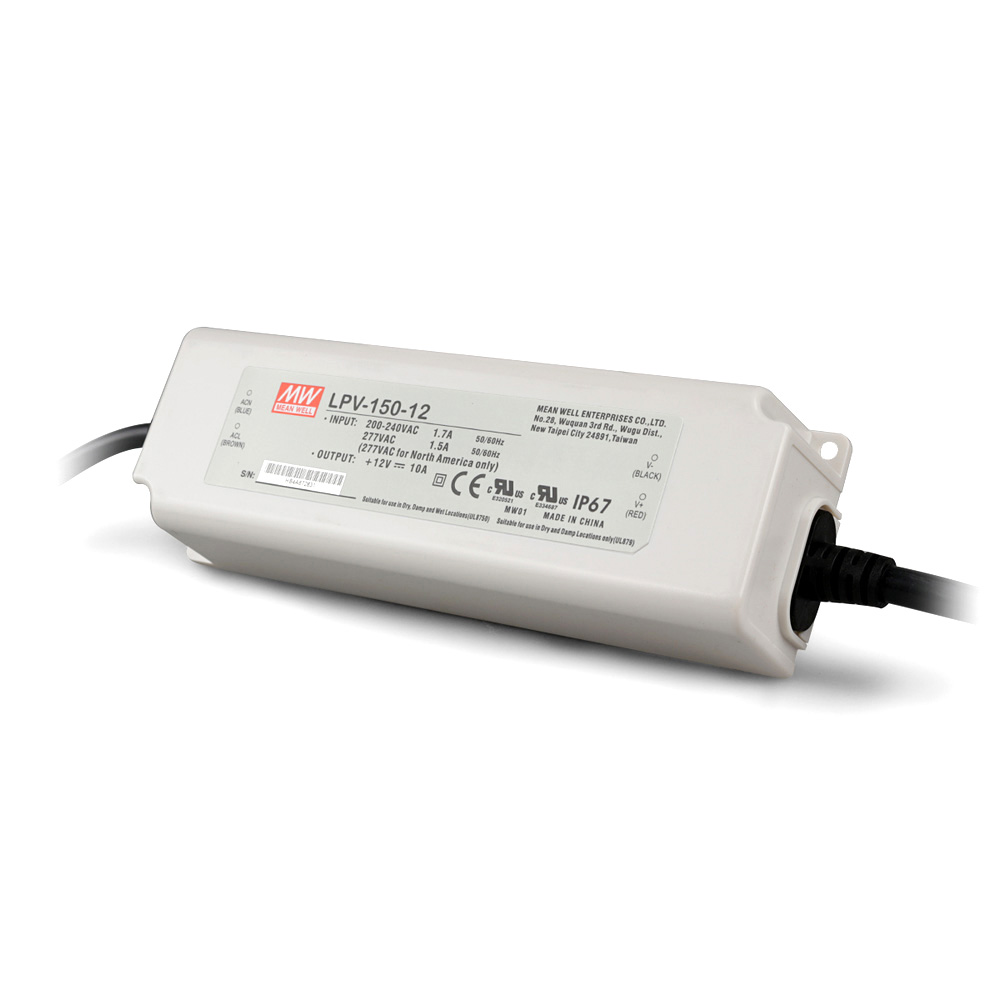 LPV-150-12 120Watt AC110V Input Voltage Mean Well High-Efficacy Waterproof DC12V UL-Listed LED Display Lighting Power Supply LPV-150-12 120Watt AC110V Input Voltage Mean Well High-Efficacy Waterproof DC12V UL-Listed LED Display Lighting Power Supply